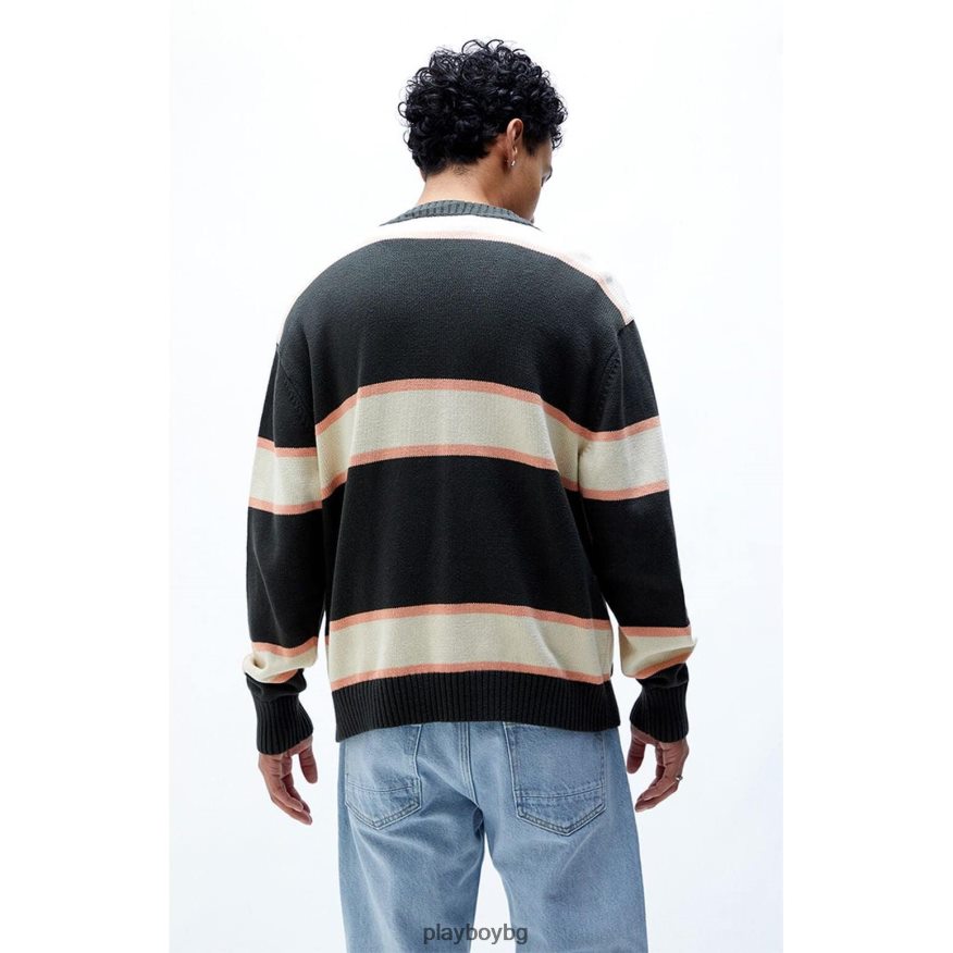 облекло бг Playboy мъже Peek-a-Boo жилетка черен JZ04JB493