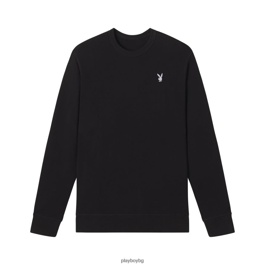 облекло бг Playboy мъже зайче основи crewneck черен JZ04JB522