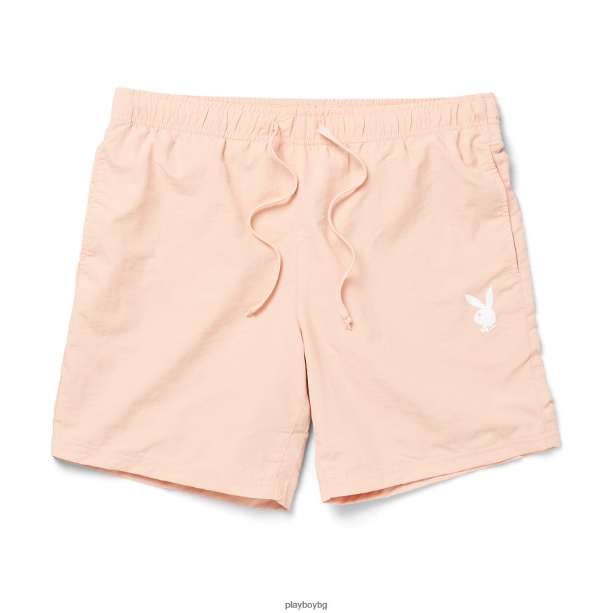 облекло бг Playboy мъже бекстейдж найлонови шорти розов пясък JZ04JB1282