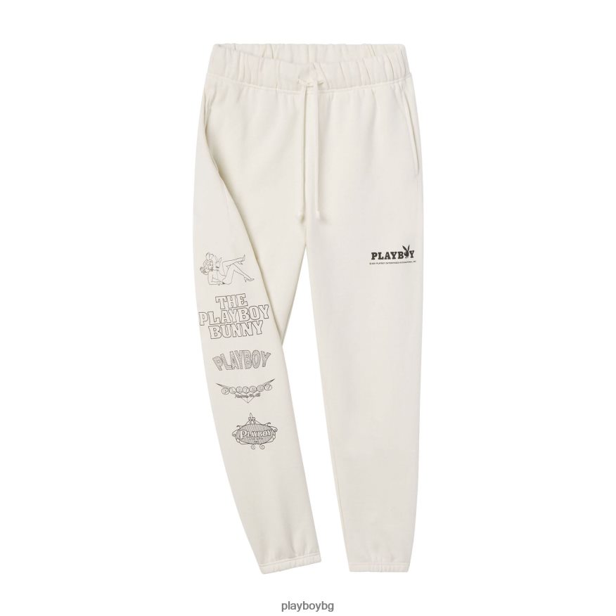облекло бг Playboy мъже спортни панталони за банки изпарено сиво JZ04JB586