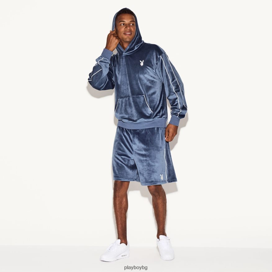 облекло бг Playboy мъже велур къс военноморски флот JZ04JB600