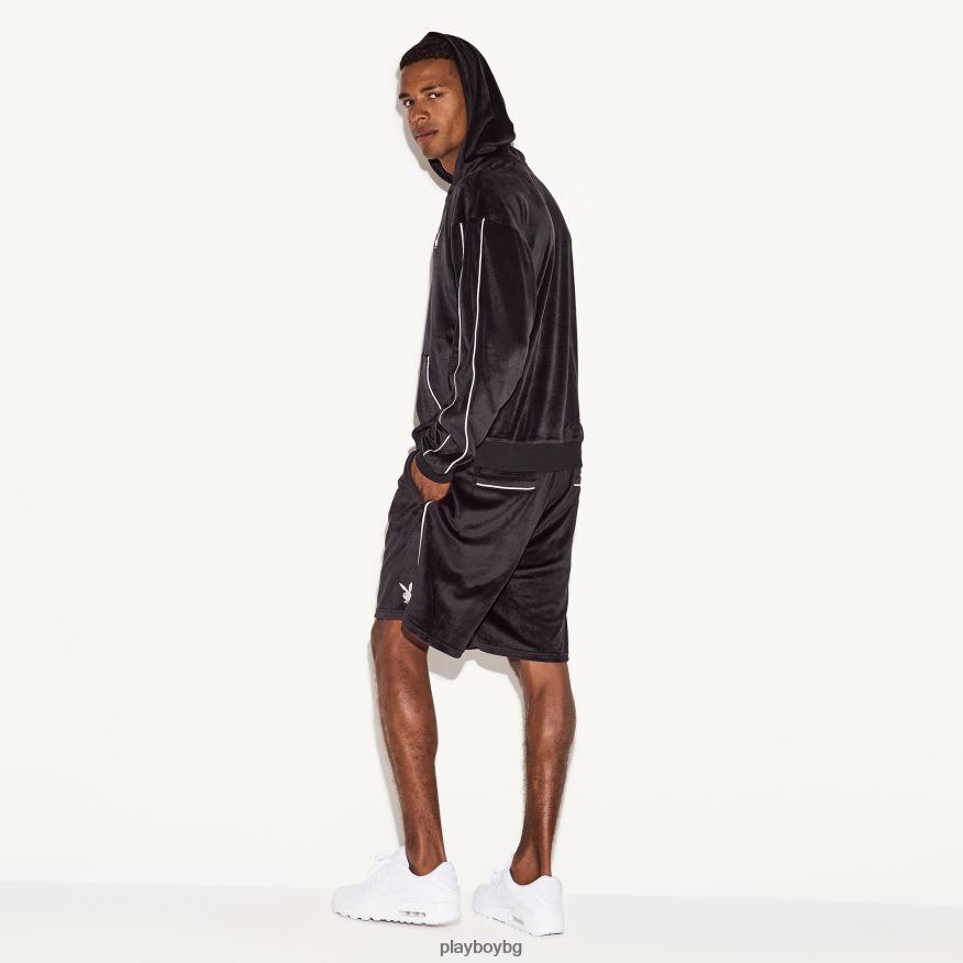 облекло бг Playboy мъже велур къс черен JZ04JB667