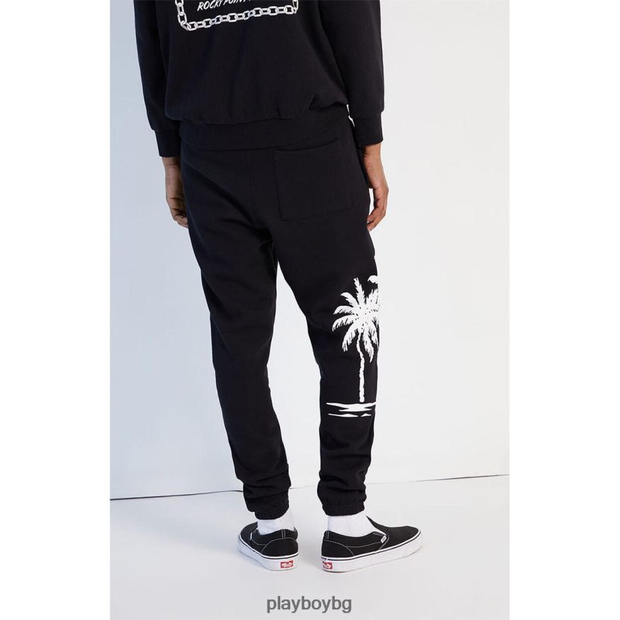 облекло бг Playboy мъже спортен панталон pb palms черен JZ04JB570