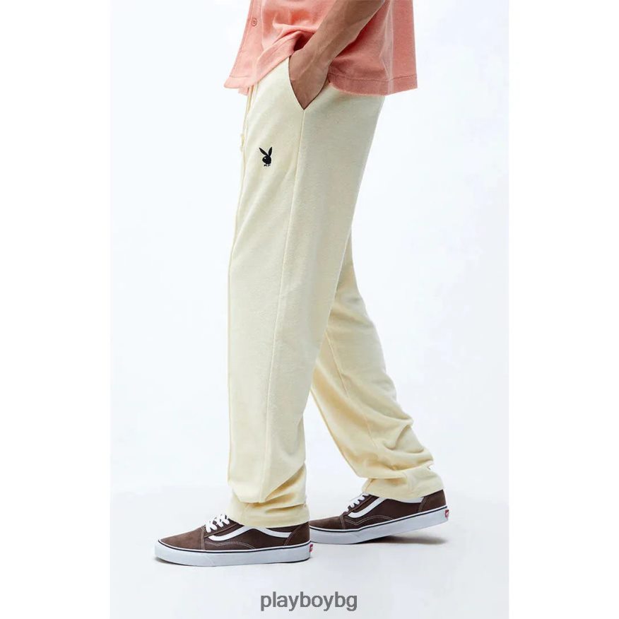облекло бг Playboy мъже play sweatpant алабастър блестящ крем алабастър блясък JZ04JB666