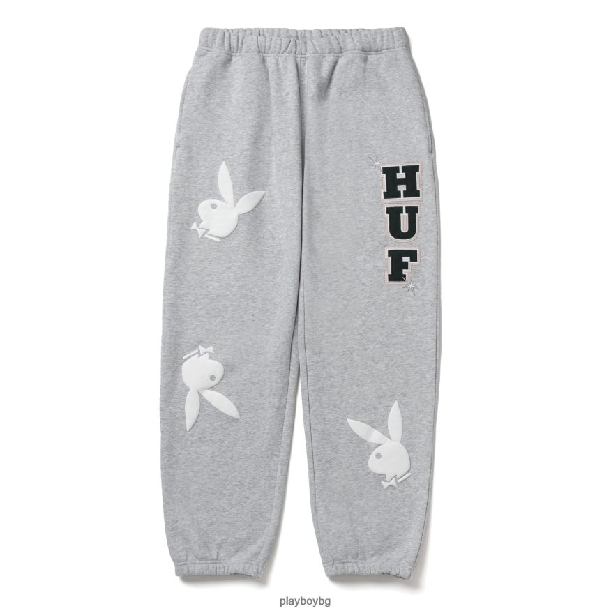 облекло бг Playboy x HUF мъже спортен панталон със заешка глава сиво JZ04JB598