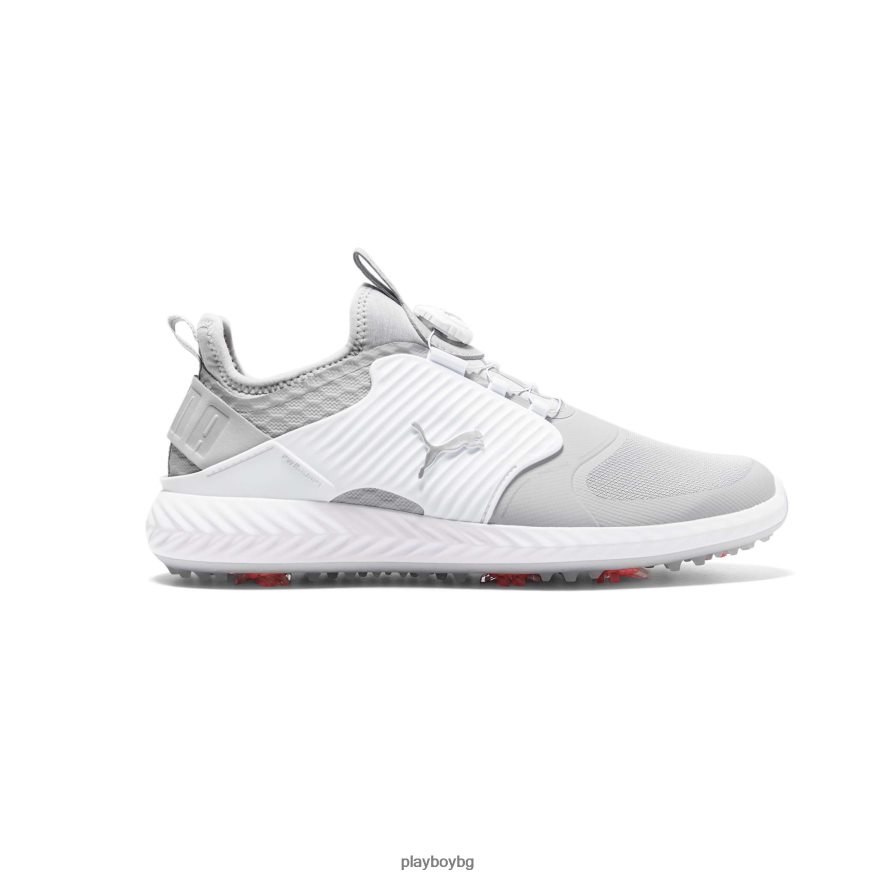 обувки бг Playboy мъже puma golf ignite pwradapt обувки в клетка сиво JZ04JB843