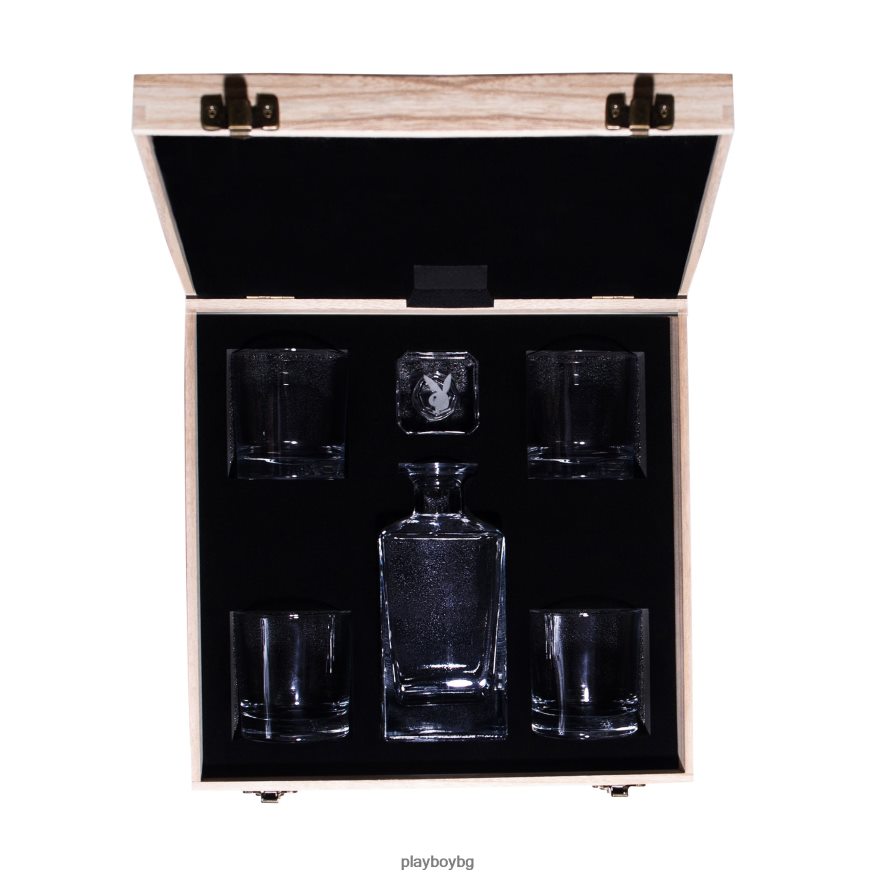 аксесоар бг Playboy унисекс комплект чаши и гарафа оригинален JZ04JB899